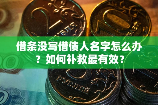 武汉借条没写借债人名字怎么办？如何补救最有效？