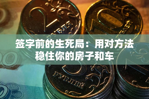 武汉签字前的生死局：用对方法稳住你的房子和车