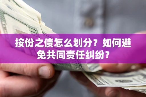 武汉按份之债怎么划分？如何避免共同责任纠纷？