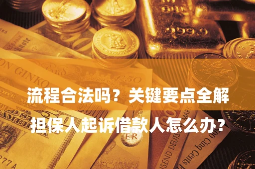 武汉

担保人起诉借款人怎么办？流程合法吗？关键要点全解析