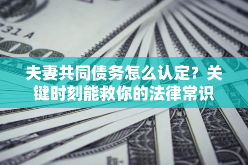 武汉夫妻共同债务怎么认定？关键时刻能救你的法律常识