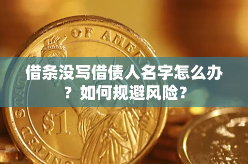 武汉借条没写借债人名字怎么办？如何规避风险？
