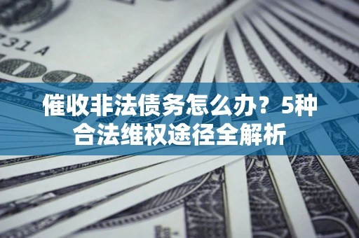 武汉催收非法债务怎么办？5种合法维权途径全解析