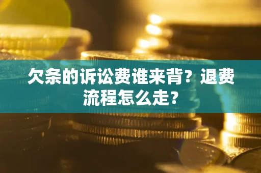 武汉欠条的诉讼费谁来背？退费流程怎么走？